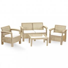 Holiday Toscana Rattan Bahçe Oturma Grubu (Kapuçino)