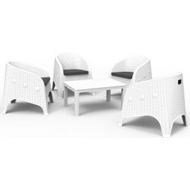 Violet Olivia 4 Kişilik Rattan Bahçe - Balkon Oturma Grubu