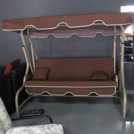 3 Kişilik Tenteli Bahçe Balkon Salıncağı