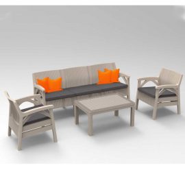 Violet Santana 5 Kişilik Rattan Bahçe - Balkon Oturma Grubu
