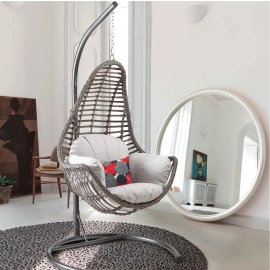 Capri swing Milas Tekli Rattan Bahçe Balkon Salıncağı